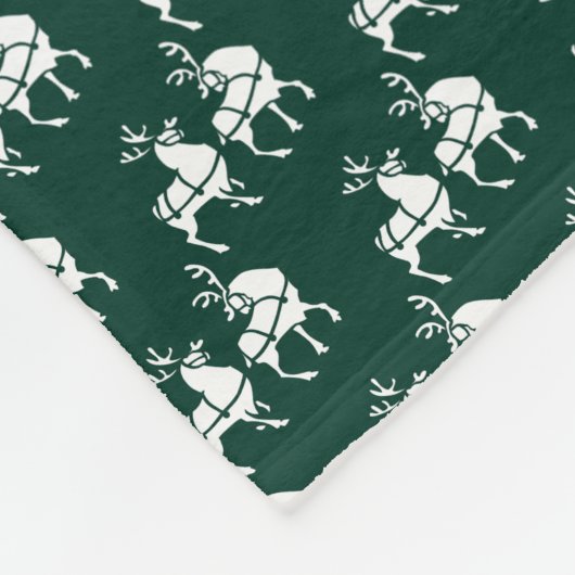 Weihnachtsblanket Holiday Rentier Fleece Blanket (Ecke)