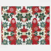 Weihnachtsblanket in Rot und Grün Fleecedecke (Vorderseite (Horizontal))