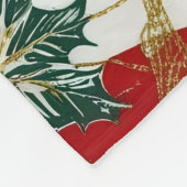 Weihnachtsblanket in Rot und Grün Fleecedecke (Ecke)