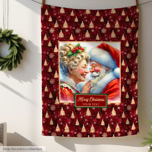 Weihnachtsblanket Mr. & Mrs. Claus Keepake Fleecedecke