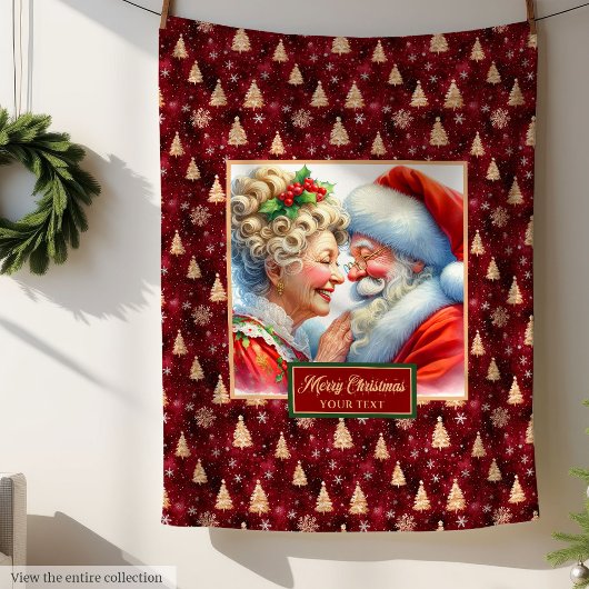 Weihnachtsblanket Mr. & Mrs. Claus Keepake Fleecedecke