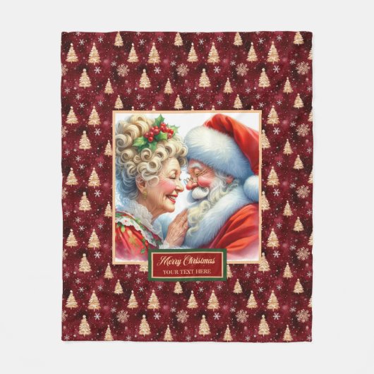 Weihnachtsblanket Mr. & Mrs. Claus Keepake Fleecedecke (Vorderseite)