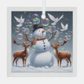 Weihnachtsbläschen Ornament Aus Glas (Rückseite)