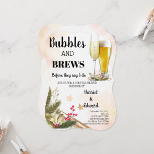 Weihnachtsblase & Brautpaare Dusche Einladung