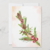 Weihnachtsblase & Brews Paare Dusche Einladung (Rückseite)