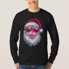 Weihnachtsblase Retro Rosa Sonnenbrille T-Shirt