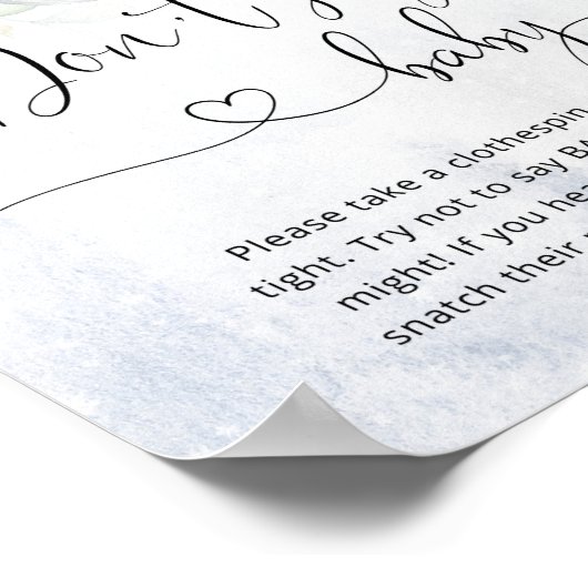 Weihnachtsblase Sagen Sie nicht, Babyspiel Poster (Ecke)