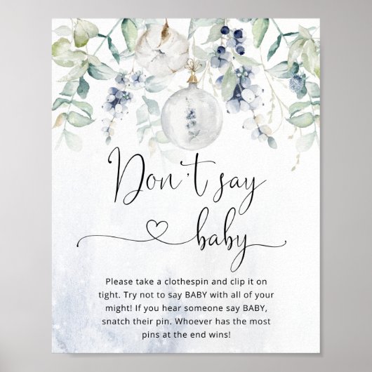 Weihnachtsblase Sagen Sie nicht, Babyspiel Poster (Vorne)