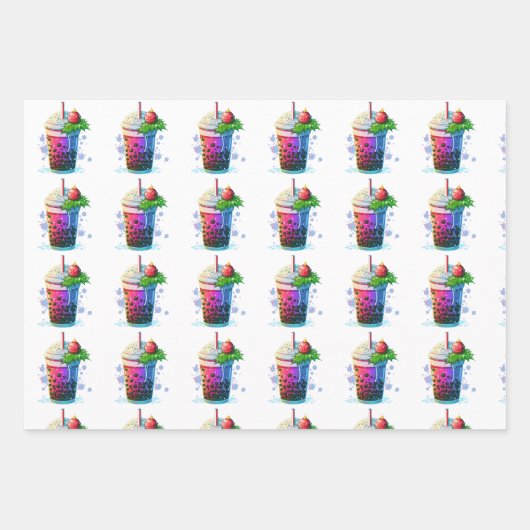 Weihnachtsblase Teeverpackungspapier Geschenkpapier Set (Vorderseite)