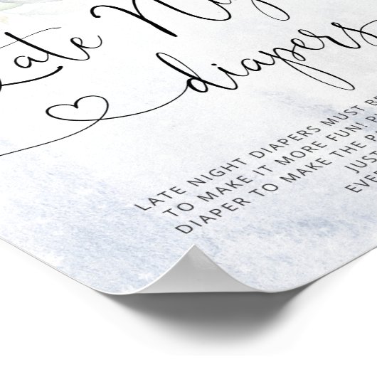 Weihnachtsblase Winter Späte Nacht Windeln Spiel Poster (Ecke)