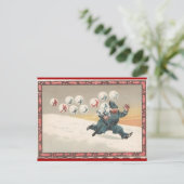 Weihnachtsblasen Chase einen Polizisten Postkarte (Stehend Vorderseite)