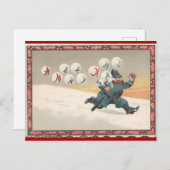 Weihnachtsblasen Chase einen Polizisten Postkarte (Vorne/Hinten)