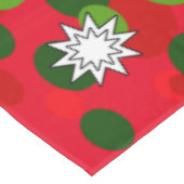 Weihnachtsblasen-und -stern-Rot-Tischdecke Tischdecke (Schrägansicht)