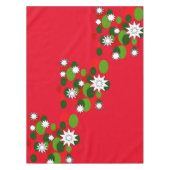 Weihnachtsblasen-und -stern-Rot-Tischdecke Tischdecke (Vorderseite)