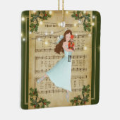 Weihnachtsblatt Music Nutcracker Ballet Keramikornament (Rechts)