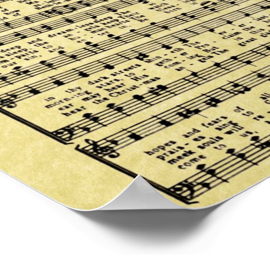 Weihnachtsblatt Musik Replik Poster (Ecke)