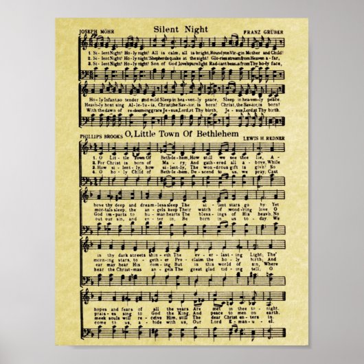 Weihnachtsblatt Musik Replik Poster (Vorne)