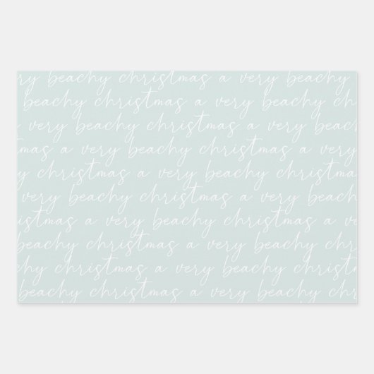 Weihnachtsblätter am Meer Geschenkpapier Set (Vorderseite 3)