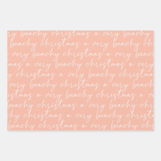 Weihnachtsblätter am Meer Geschenkpapier Set (Vorderseite 3)