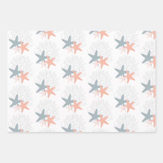 Weihnachtsblätter am Meer Geschenkpapier Set (Vorderseite 2)