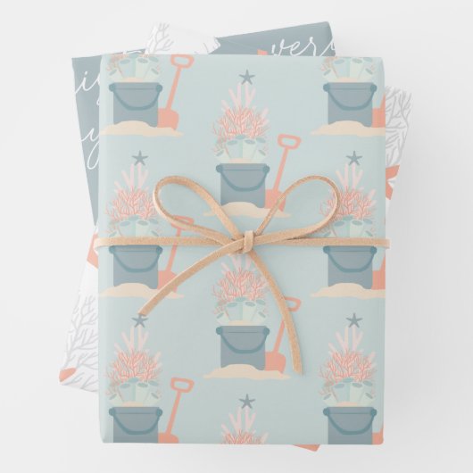 Weihnachtsblätter am Meer Geschenkpapier Set (Beispiel)