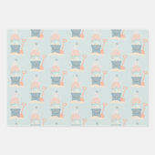 Weihnachtsblätter am Meer Geschenkpapier Set (Vorderseite)