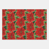 Weihnachtsblätter für Poinsettia Geschenkpapier Set (Vorderseite 3)
