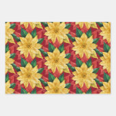 Weihnachtsblätter für Poinsettia Geschenkpapier Set (Vorderseite 2)