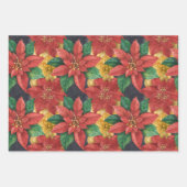 Weihnachtsblätter für Poinsettia Geschenkpapier Set (Vorderseite)