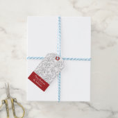 Weihnachtsblätter und Berries Geschenkanhänger (Mit Garn)