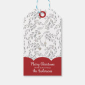 Weihnachtsblätter und Berries Geschenkanhänger (Vorderseite)