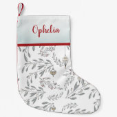 Weihnachtsblätter und Berries Kleiner Weihnachtsstrumpf (Vorderseite)