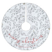 Weihnachtsblätter und Berries Polyester Weihnachtsbaumdecke (Vorderseite)