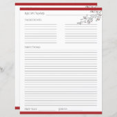 Weihnachtsblätter und Berries Rezept Card (Vorne/Hinten)