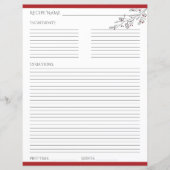 Weihnachtsblätter und Berries Rezept Card (Vorderseite)