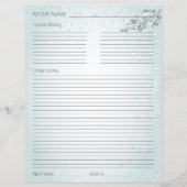 Weihnachtsblätter und Berries Rezept Card (Rückseite)