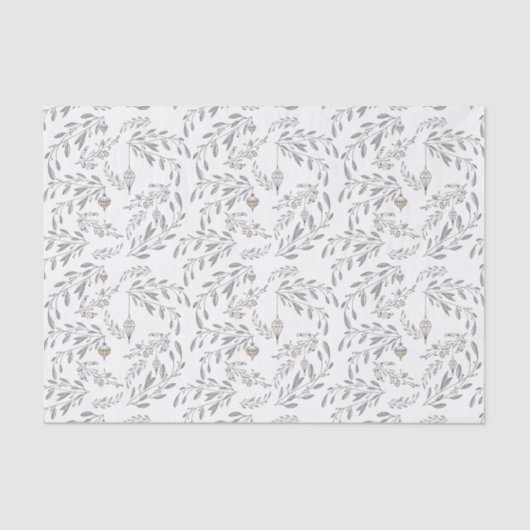 Weihnachtsblätter und Berries Seidenpapier (Vorderseite)