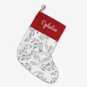 Weihnachtsblätter und Berries-Strumpf Kleiner Weihnachtsstrumpf (Vorderansicht (hängend))