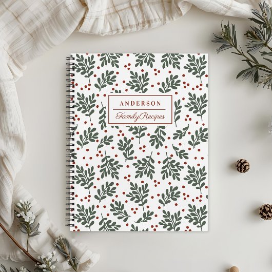Weihnachtsblätterfamilie Rezept Notizblock