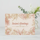 Weihnachtsblätterflat Feiertagskarte (Stehend Vorderseite)