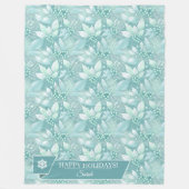 Weihnachtsblättern an der Küste - Muster #7 ID1009 Fleecedecke (Vorderseite)