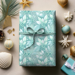 Weihnachtsblättern an der Küste - Muster #7 ID1009 Geschenkpapier