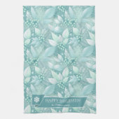 Weihnachtsblättern an der Küste - Muster #7 ID1009 Geschirrtuch (Vertikal)