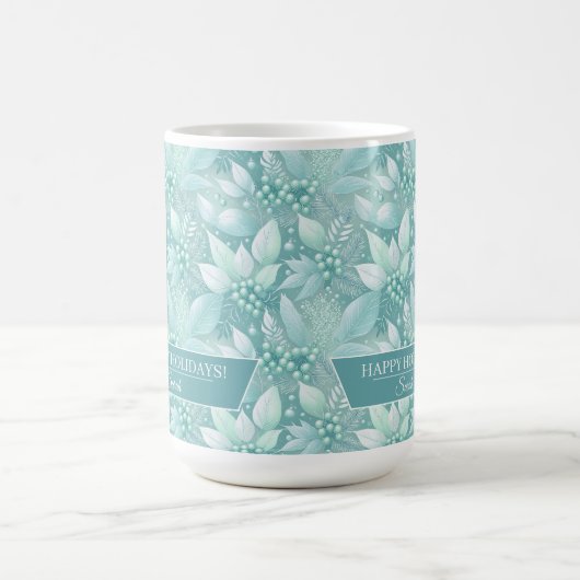 Weihnachtsblättern an der Küste - Muster #7 ID1009 Kaffeetasse (Mittel)