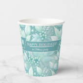 Weihnachtsblättern an der Küste - Muster #7 ID1009 Pappbecher (Vorderseite)