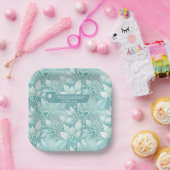 Weihnachtsblättern an der Küste - Muster #7 ID1009 Pappteller (Party)