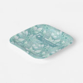 Weihnachtsblättern an der Küste - Muster #7 ID1009 Pappteller (Gewinkelt)