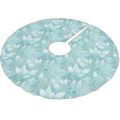 Weihnachtsblättern an der Küste - Muster #7 ID1009 Polyester Weihnachtsbaumdecke (Schrägansicht)