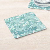 Weihnachtsblättern an der Küste - Muster #7 ID1009 Rechteckiger Pappuntersetzer (angewinkelt)