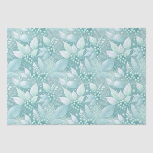 Weihnachtsblättern an der Küste - Muster #7 ID1009 Seidenpapier (Vorderseite)